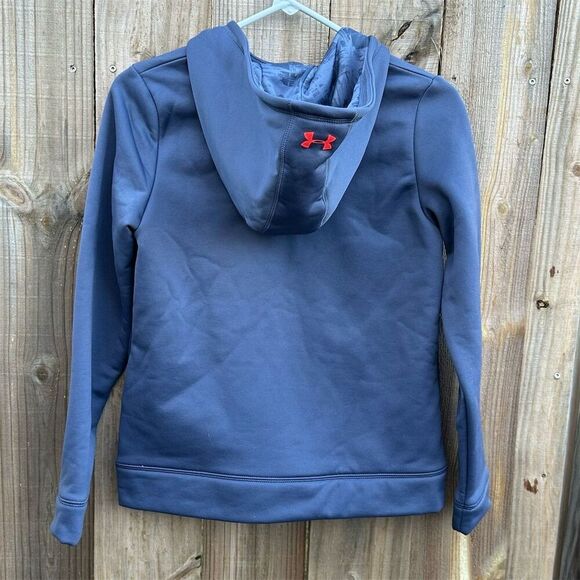 NWT Under Armour Girls' Gray Full Zip Hoodie Size L Water-Resistant - Picture 2 of 6